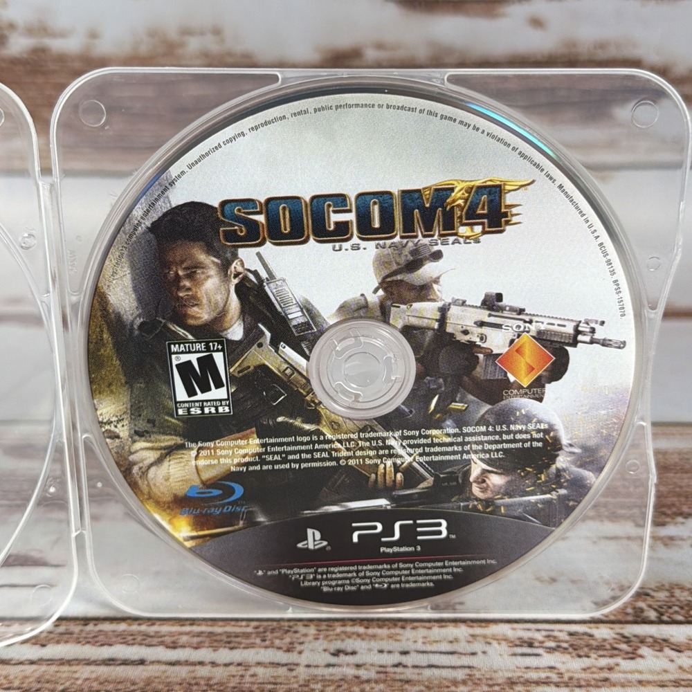 SOCOM 4 U.S. Navy SEALs PS3 PlayStation 3 Game Disc Only Used